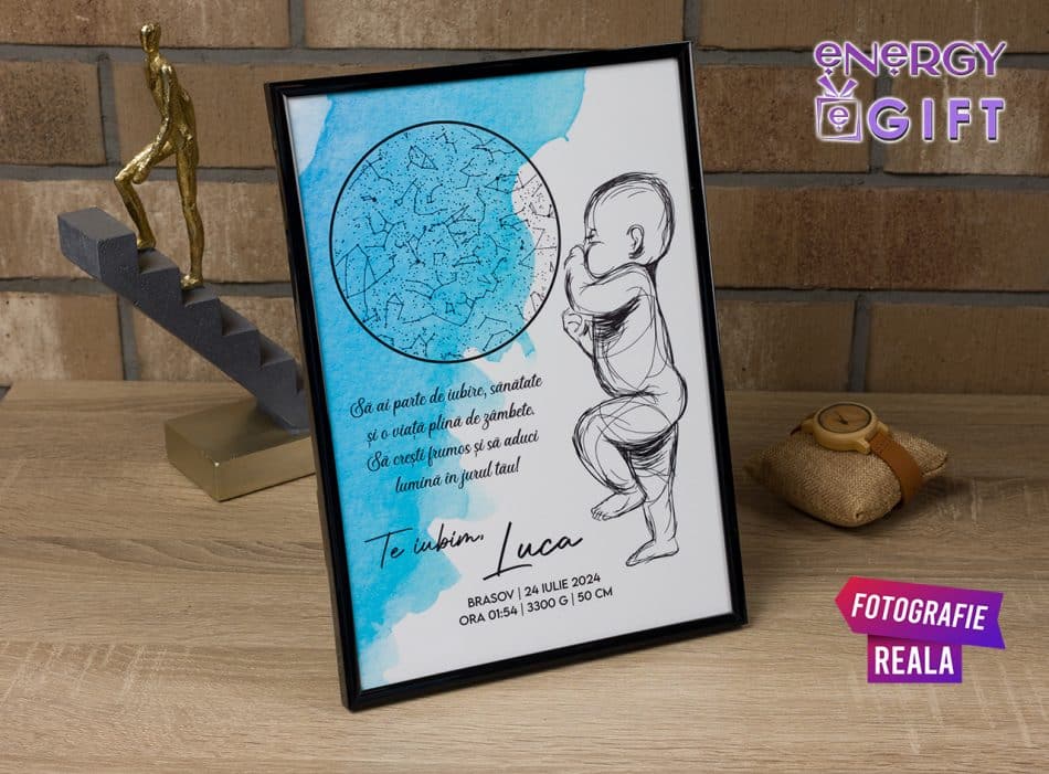 tablou constelație elegant povestea stelelor tale print uv pe pvc lucios