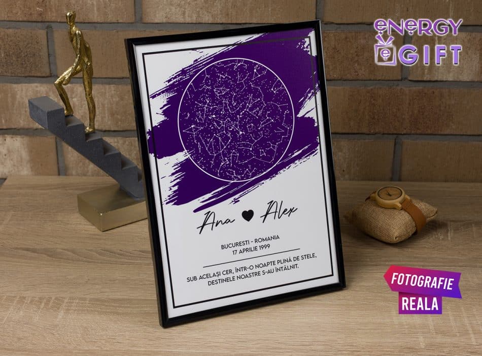 tablou harta stelelor personalizat cerul care ne-a legat destinele