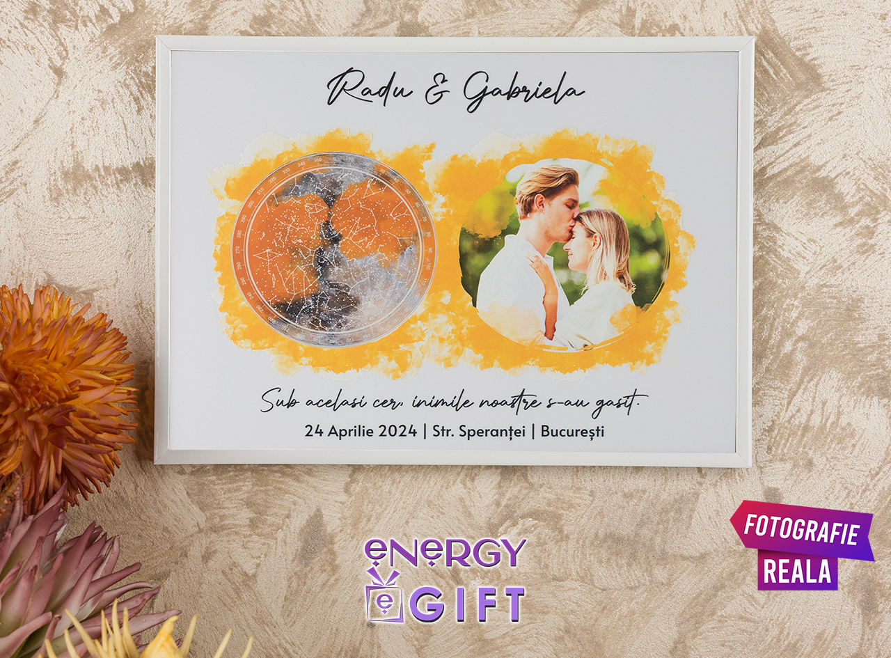 tablou personalizat romantic harta stelelor