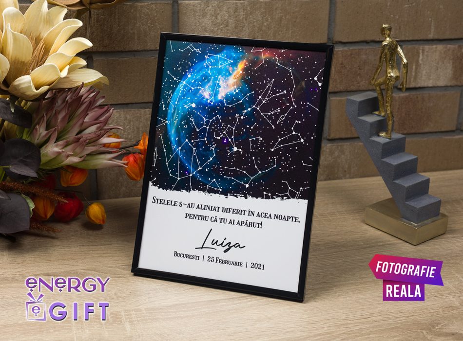 tablou personalizat harta stelelor data speciala