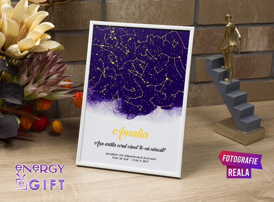 tablou personalizat harta stelelor logodna