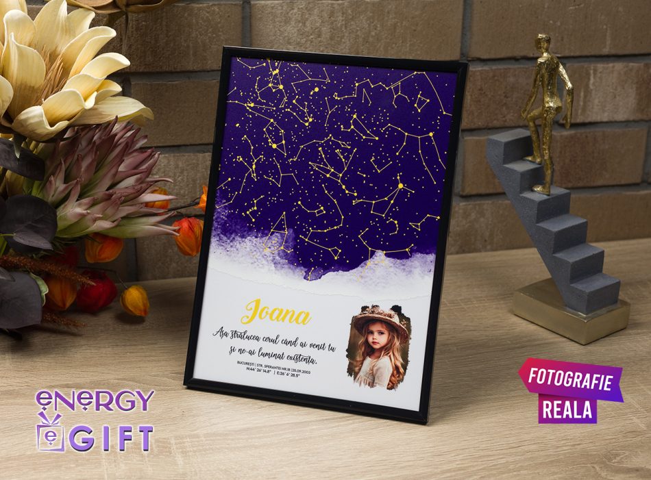 tablou personalizat harta stelelor pentru îndrăgostiți