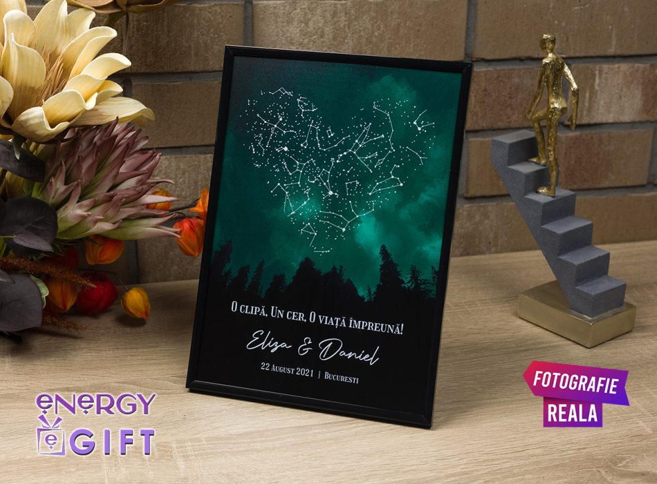 tablou personalizat sky map ziua intalnirii