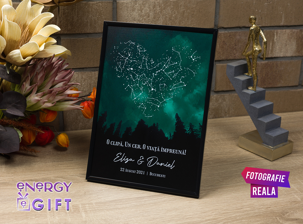 tablou personalizat sky map ziua intalnirii