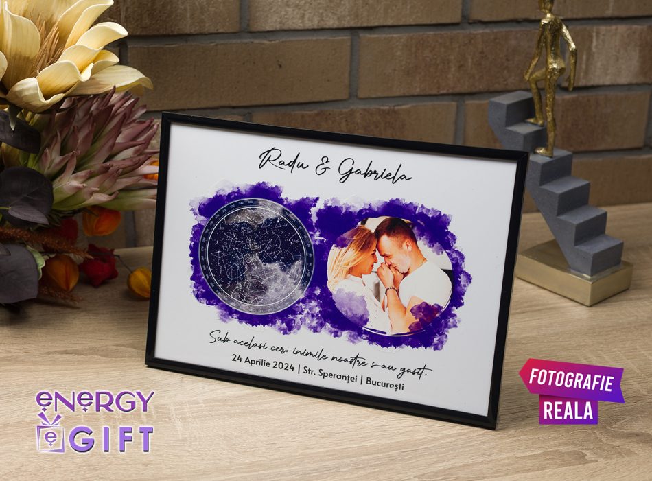 tablou personalizat sky map iubirea noastra