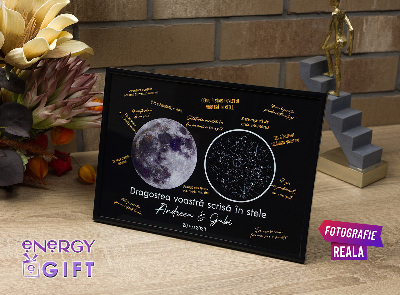 tablou personalizat sky map dragostea noastra