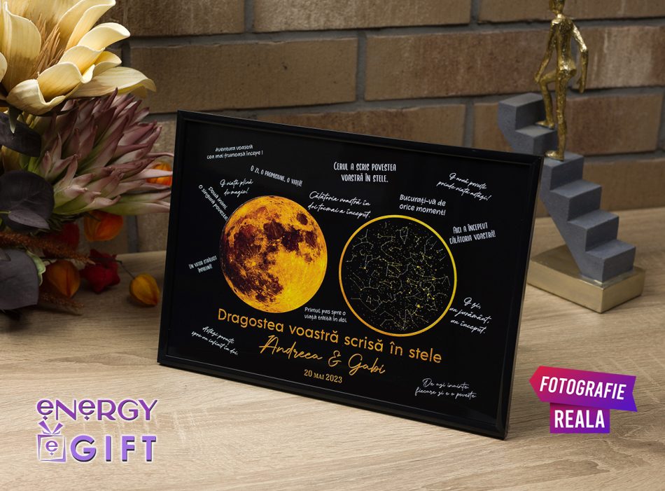 tablou personalizat sky map prima noapte