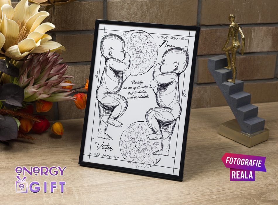 tablou personalizat sky map ziua cea mare