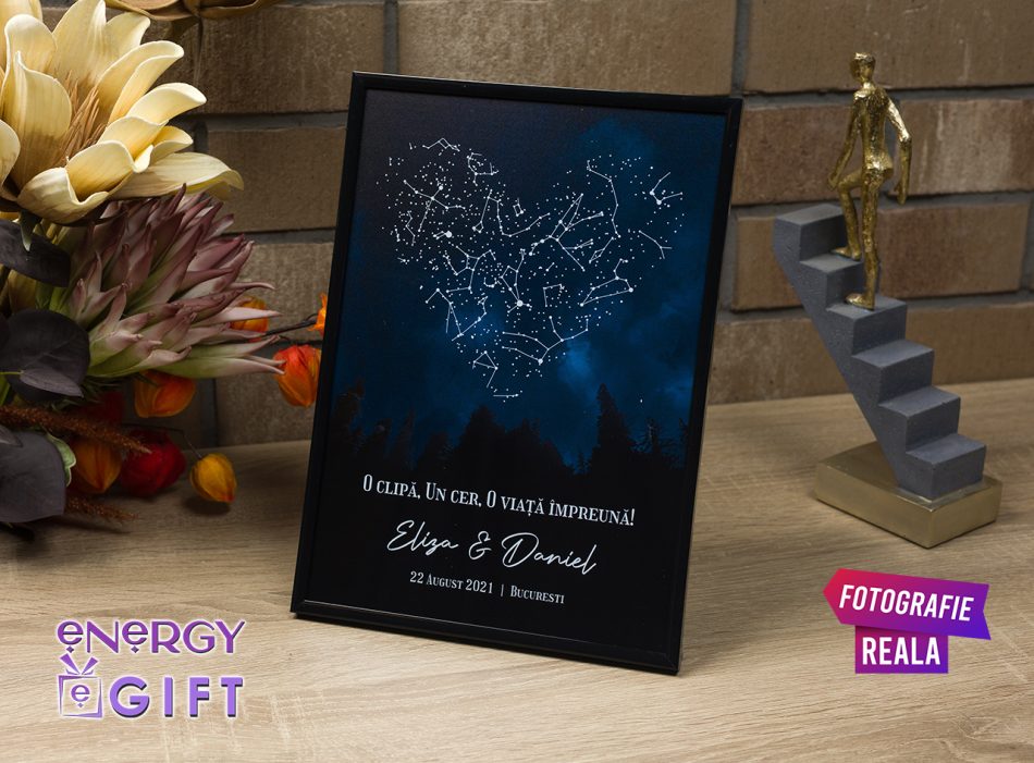 tablou personalizat sky map nunta