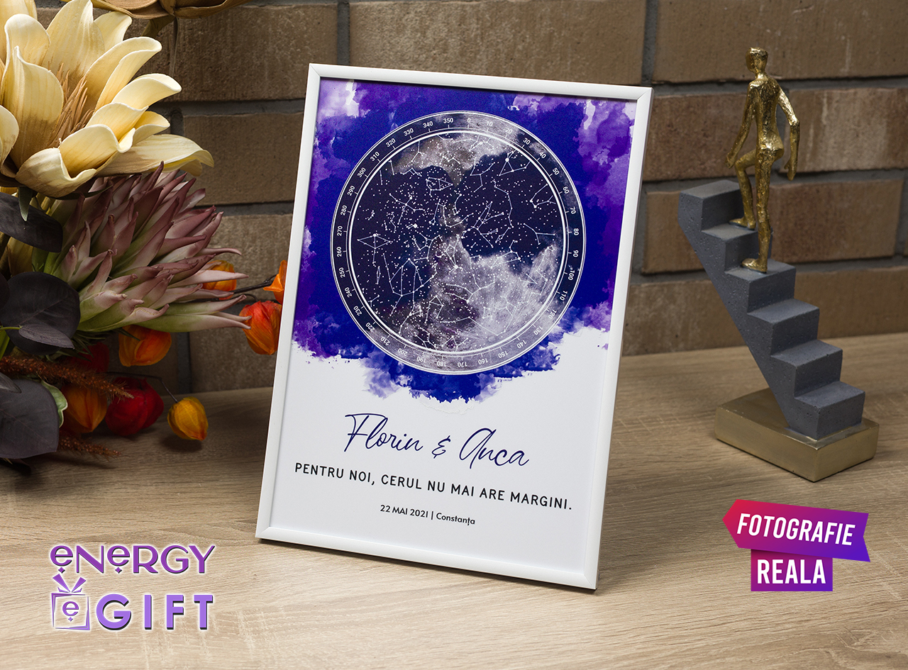 tablou personalizat sky map viata impreuna