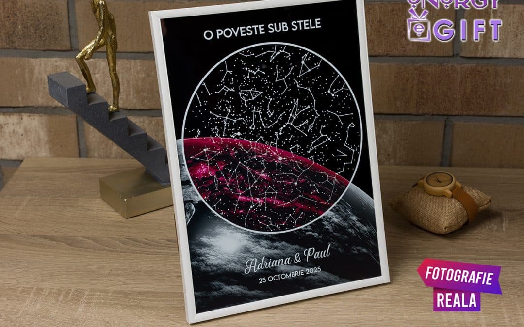 Transformă-ți casa într-un planetariu: cum alegi și poziționezi tablourile cu harta stelelor