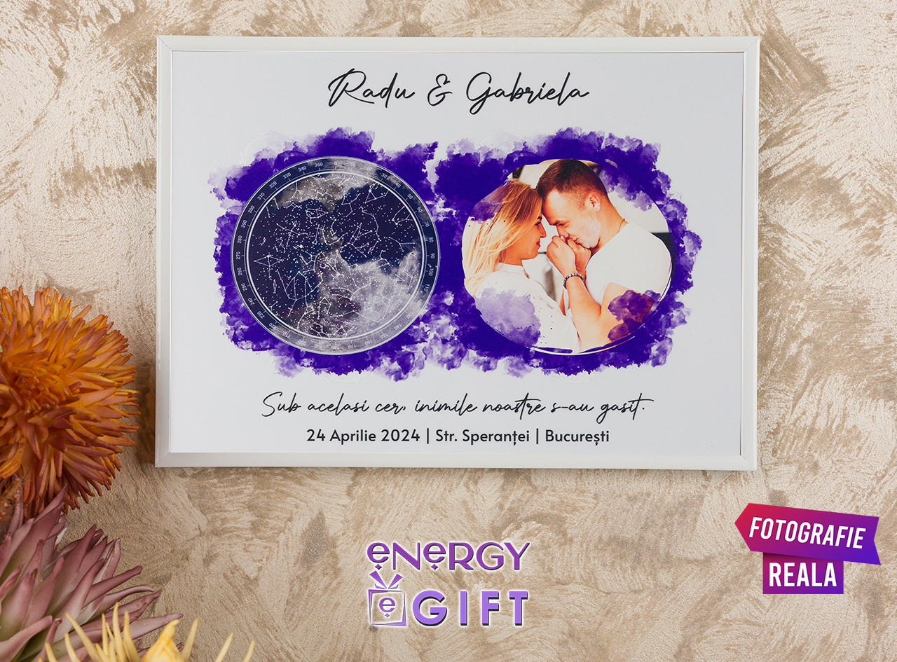 tablou romantic personalizat cu cerul iubirii