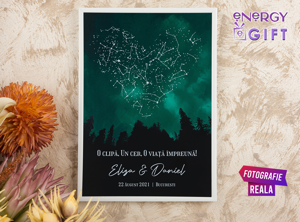 tablou personalizat sky map cuplu