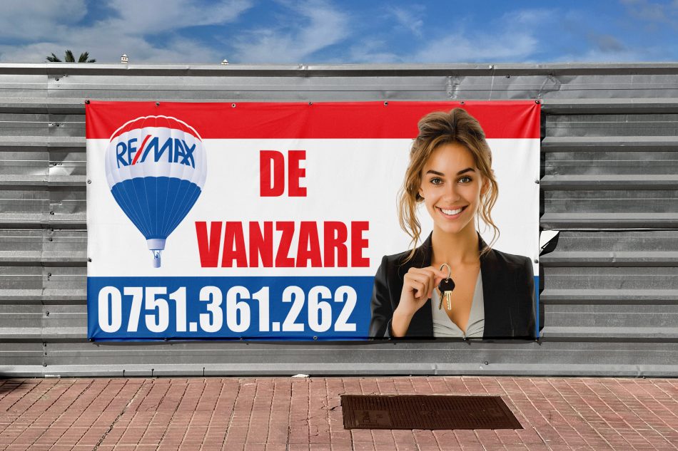 Banner 70x150 cm de vânzare personalizat – print UV pe material PVC rezistent