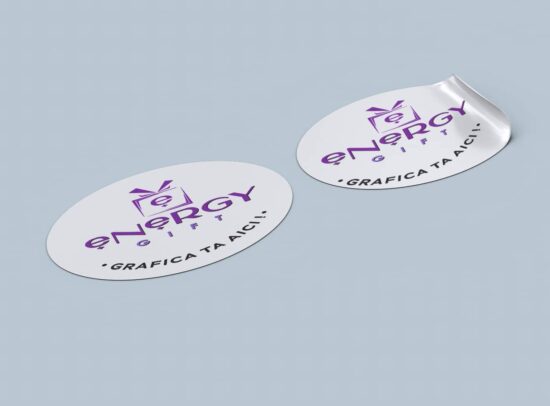 etichete autocolante personalizate ovale 7x5 cm