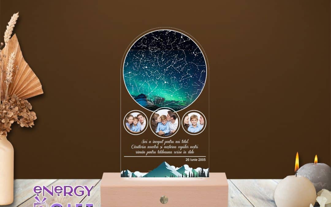 Lampă LED Harta Stelelor – Cadoul Personalizat Care Transformă Amintirile în Lumină