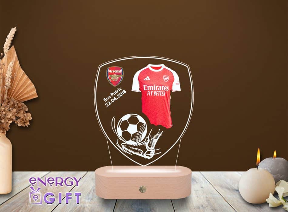 Lampa Led 3D Personalizata – Fotbal Arsenal