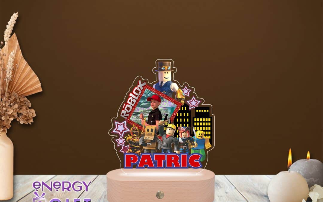 Lampă LED 3D Personalizată Roblox – Cadou Modern pentru Copii