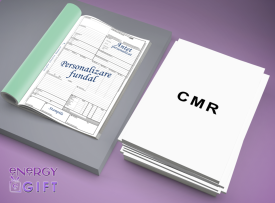 Formular CMR personalizat pentru transport marfă, autocopiativ și adaptat cu logo și date firmă