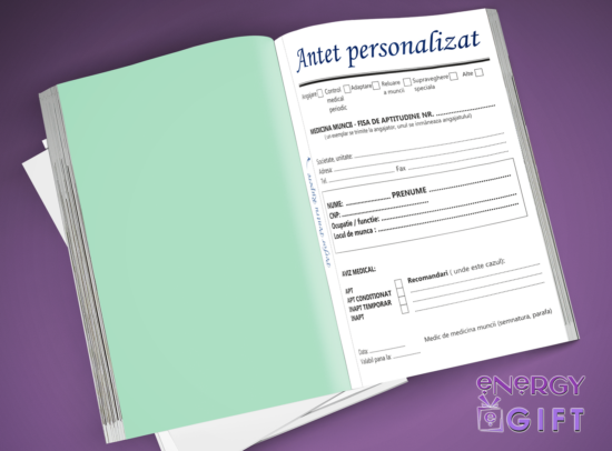 Fișe aptitudine medicina muncii personalizate A5 în 3 exemplare pentru clinici și cabinete