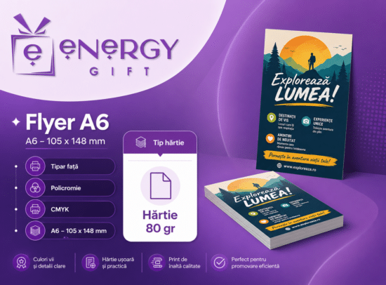 Printare Flyere A6 Color Față – Hârtie 80 gr