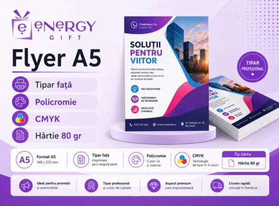 Printare Flyere A5 Color Față – Hârtie 80 gr
