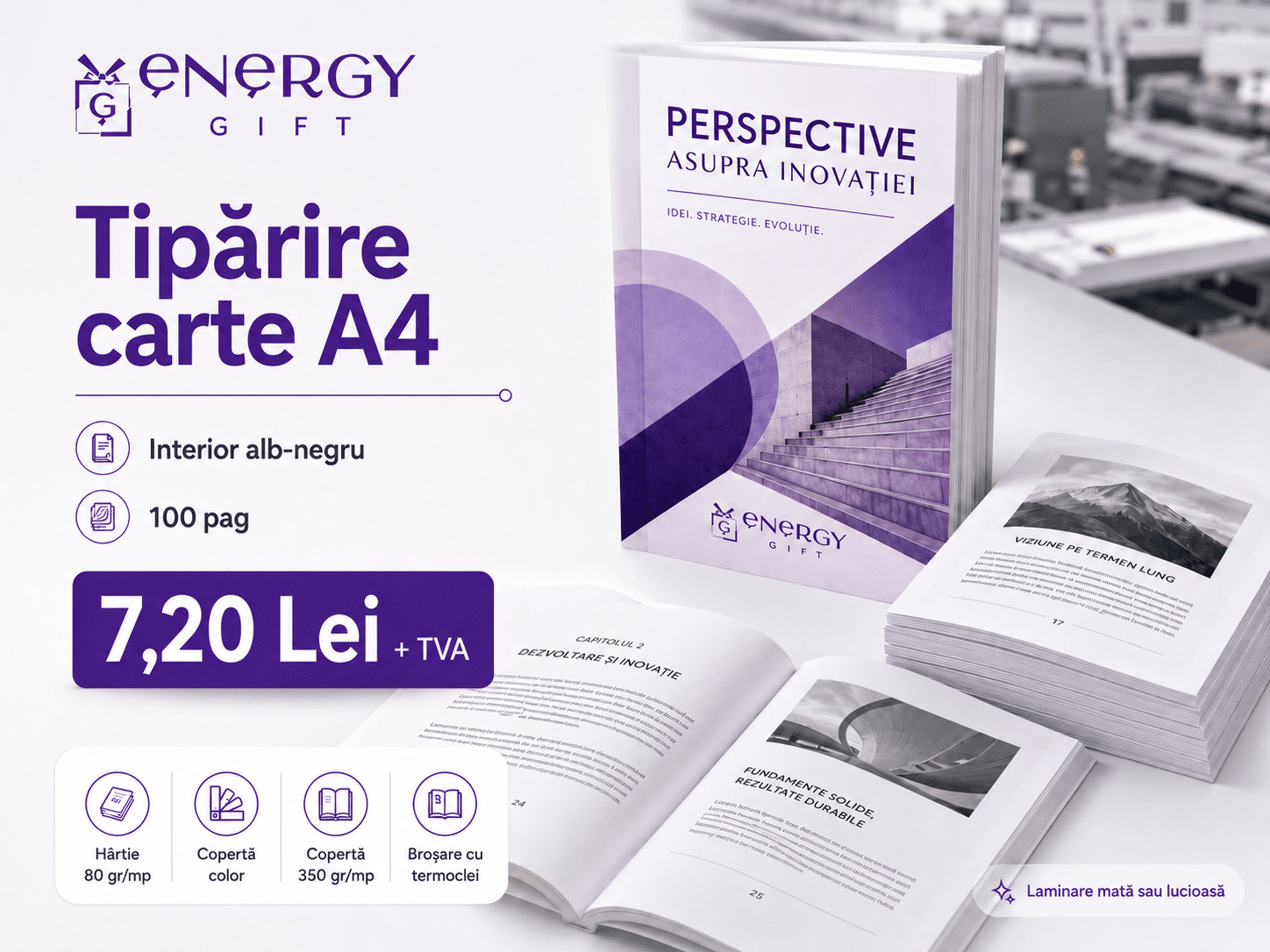 Tipar Carte A4 alb negru