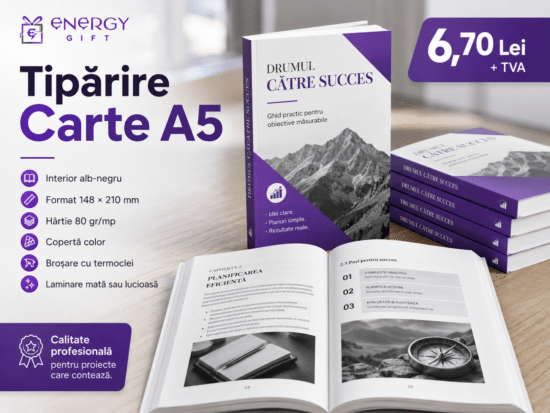 Tipărire Carte A5 – Interior Alb-Negru