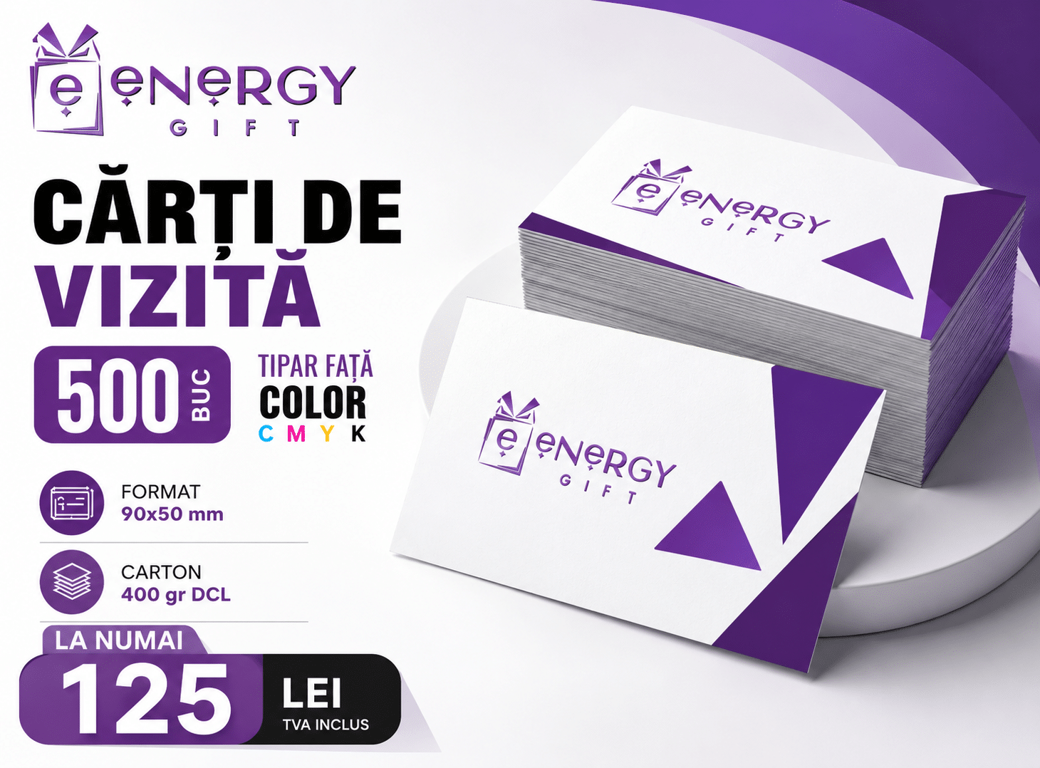 cărți de vizită personalizate color