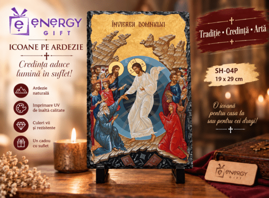 Icoana Învierea Domnului Iisus Hristos pe ardezie
